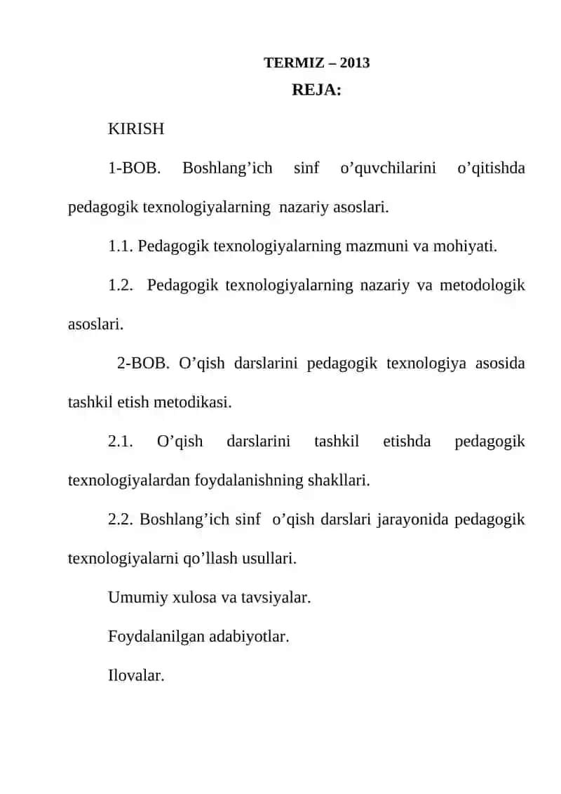 Bajardi: “Boshlang’ich sinf va sport tarbiyaviy ish” ta’lim yo’nalishi bitiruvchisi 4 kurs talabasi Xidirova M 2