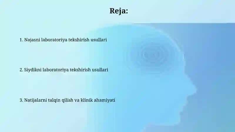 Siydik va najasni labarator tekshirish usullari 2
