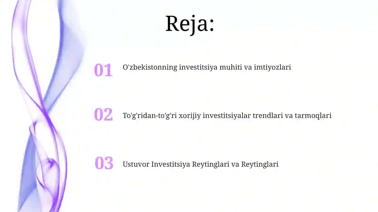 Iqtisodiy sohadagi ustuvor xorijiy reytinglar va ularga Oʻzbekistonning integratsiyalashuvi 2