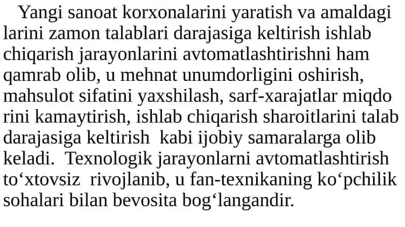 Avtomatlashtirishtizimlarni loyihalash, o’rnatish va sozlash 2
