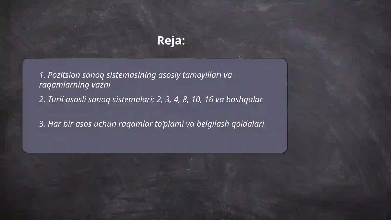 O‘ndan farqli pozitsion sanoq sistemalari 2