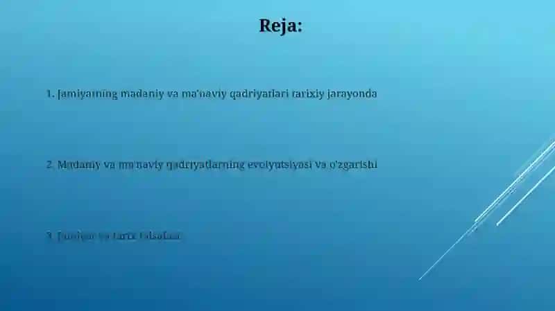 Jamiyatning Madaniy va Ma'naviy Qadriyatlari 2