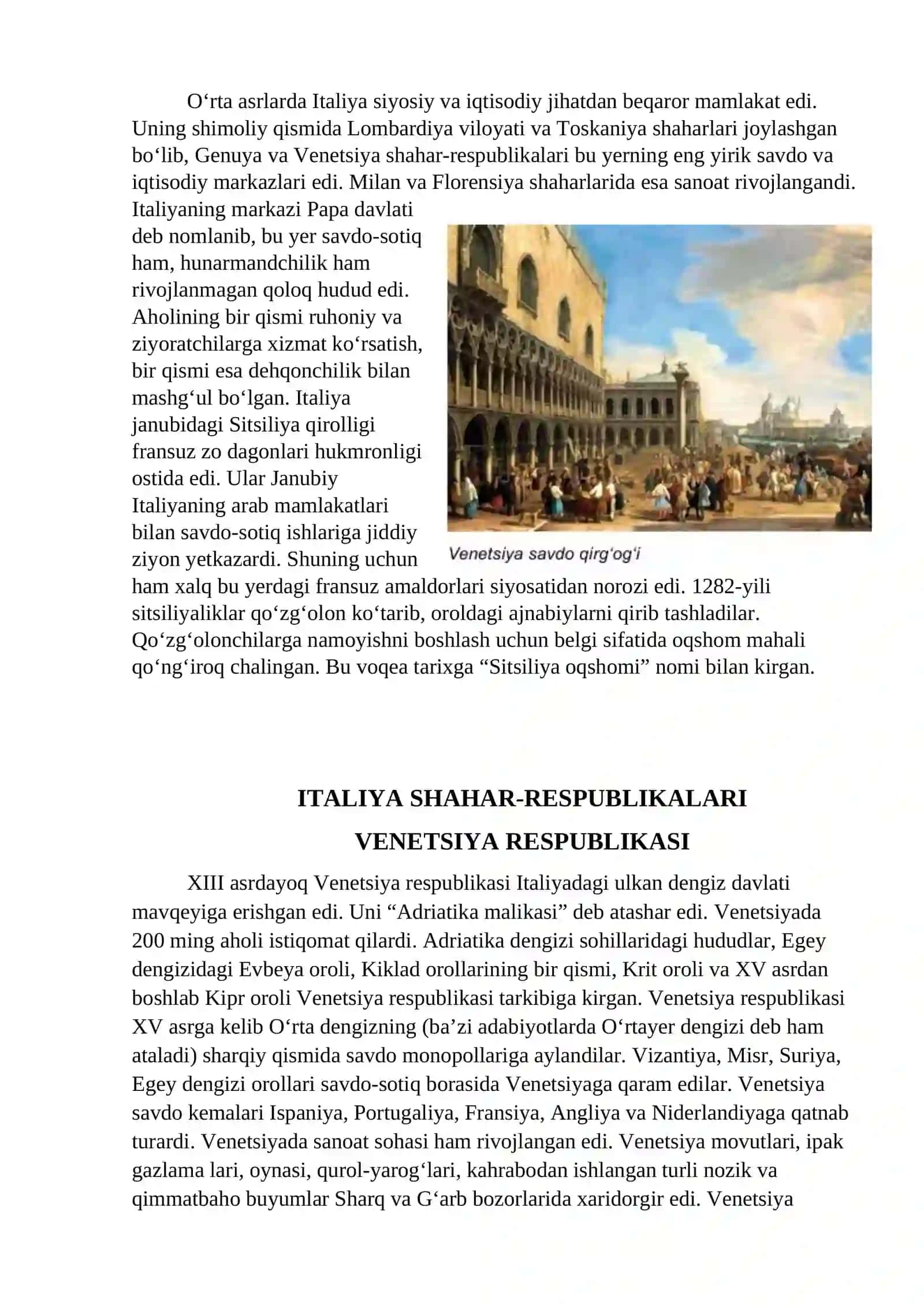 Italiya: shahar respublikalar va Rim papalari davlati 2