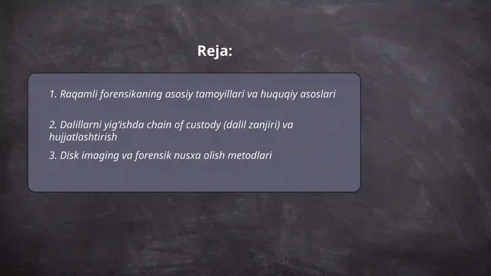 Kiberjinoyatchilik va raqamli forensika 2