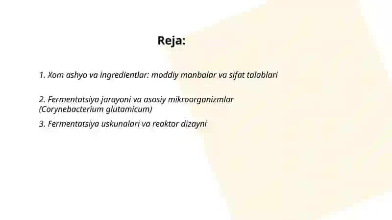 Natriy glutamat ishlab chiqarish 2