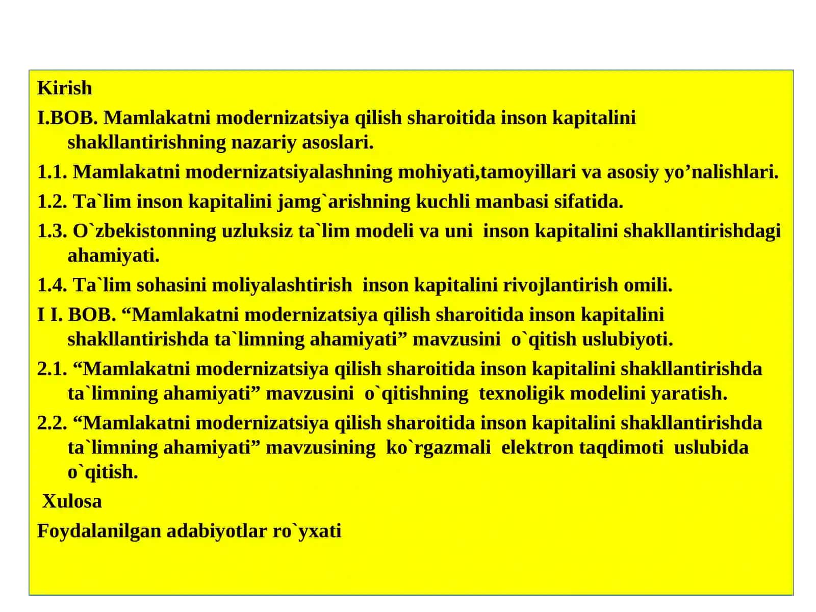 Mamlakatni modernizatsiya qilish sharoitida inson kapitalini shakllantirish 2