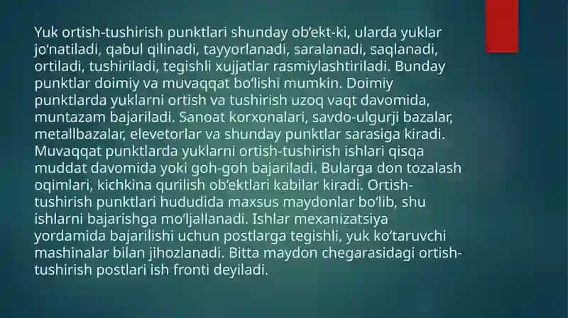 Ortish-tushirish punktlari 2