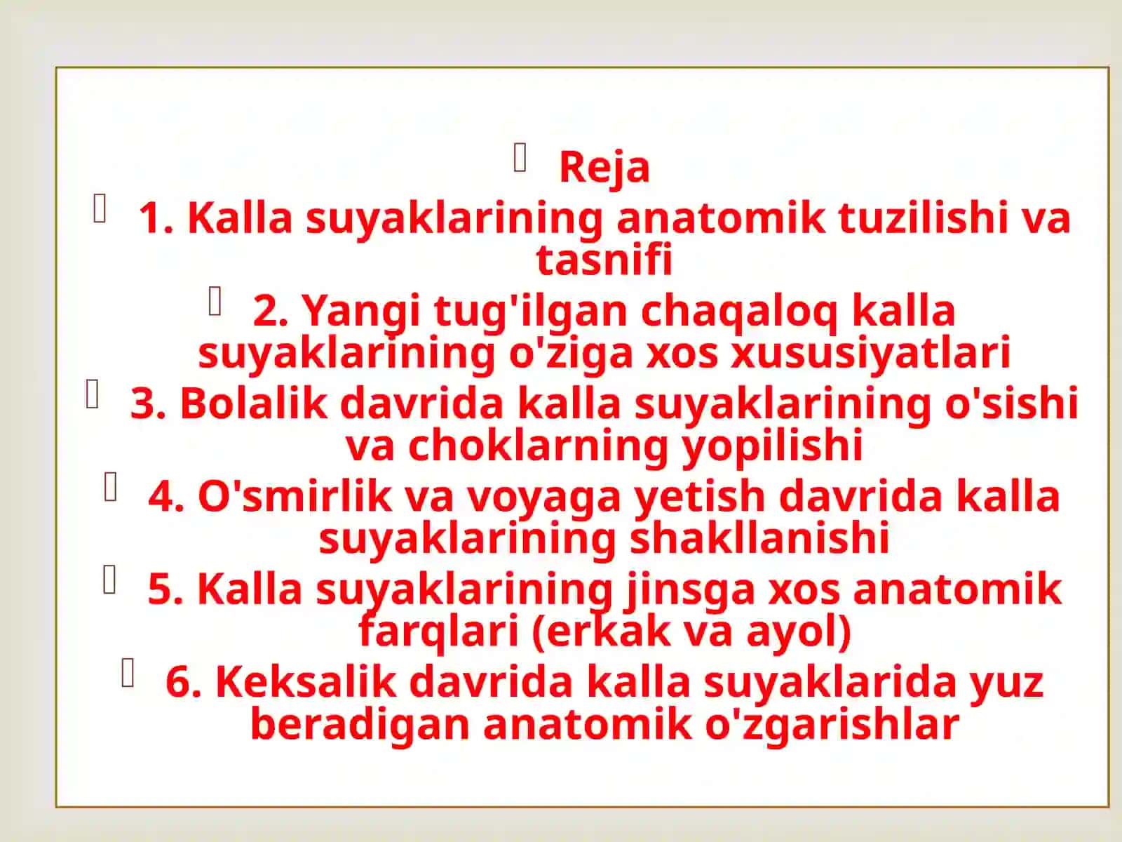 Yosh bolalar kallasuyaklarining xususiyatlari rivojlanishdagi anomaliyalari 2