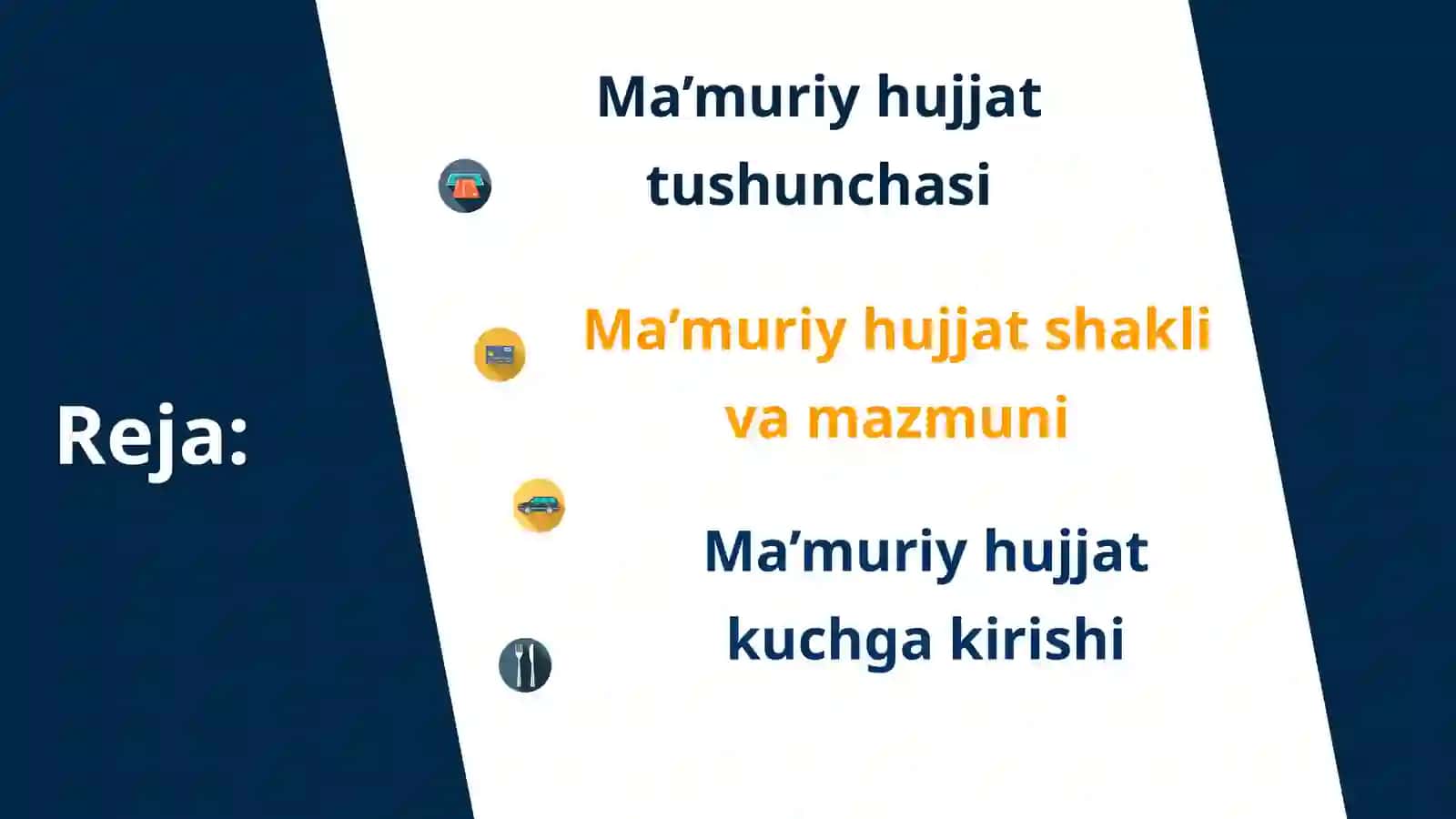 MA’MURIY HUQUQIY MUNOSABAT VA SUBYEKTLARI 2
