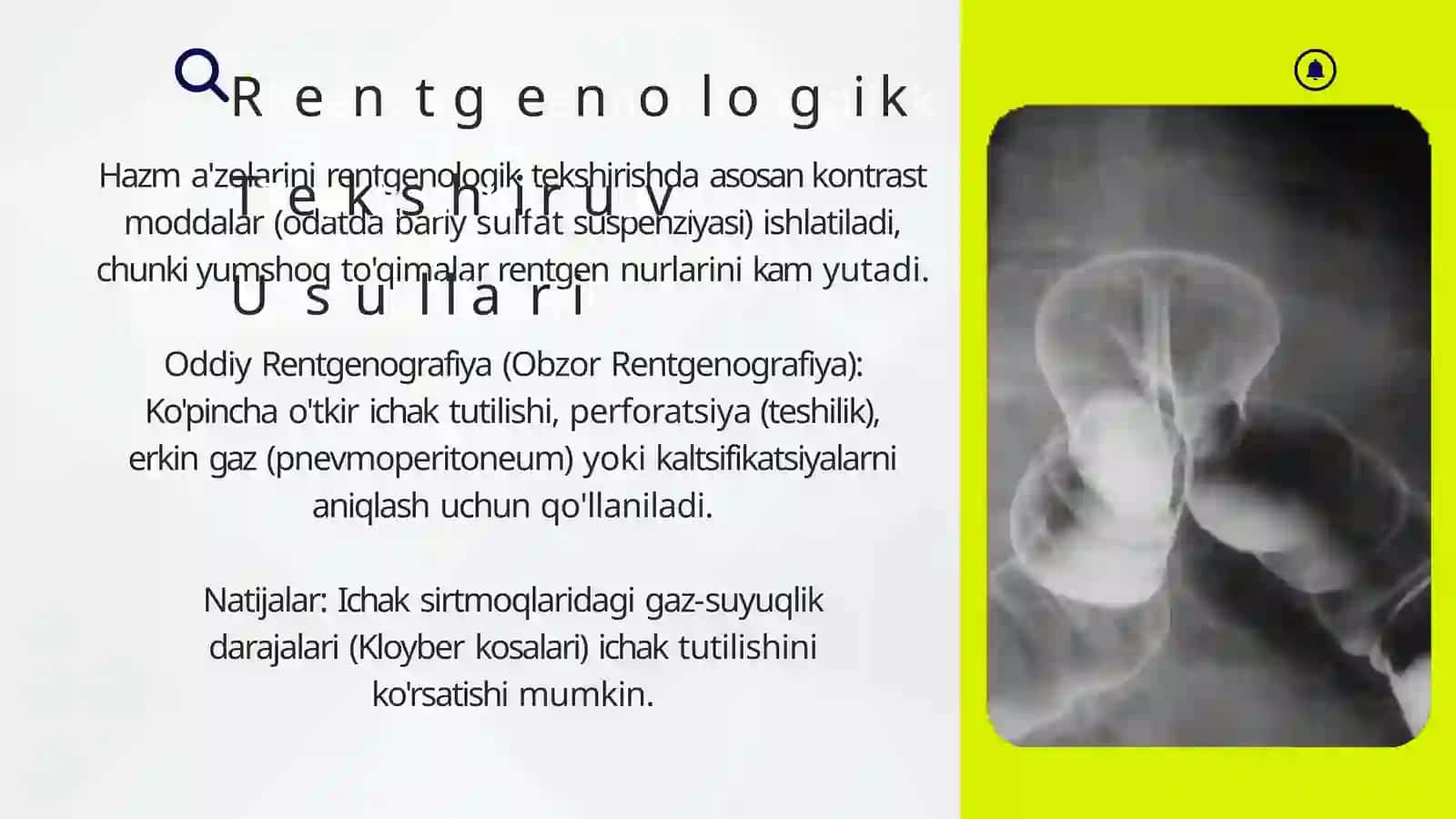 Hazm A'zolarining rentgenaanatomiyasi 2