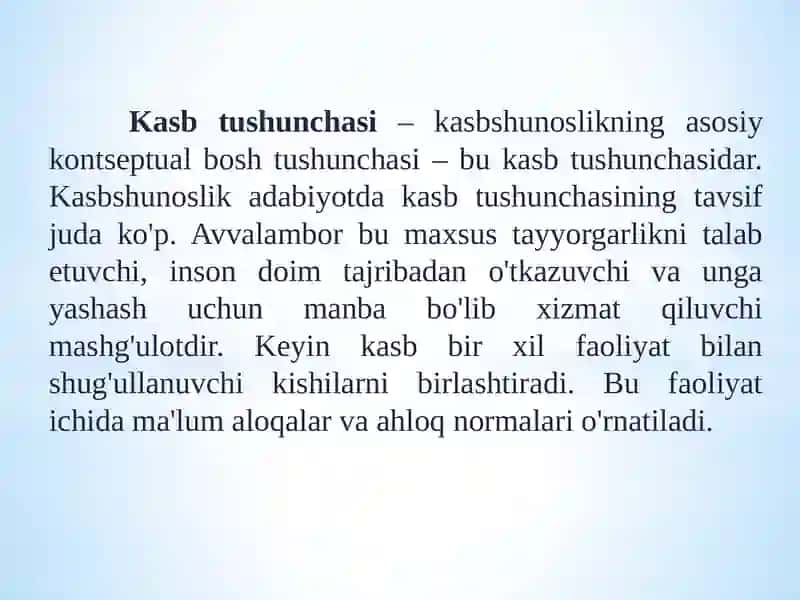 Kasbiy qiziqish valayoqatlarni eksperimental o'rganish 2