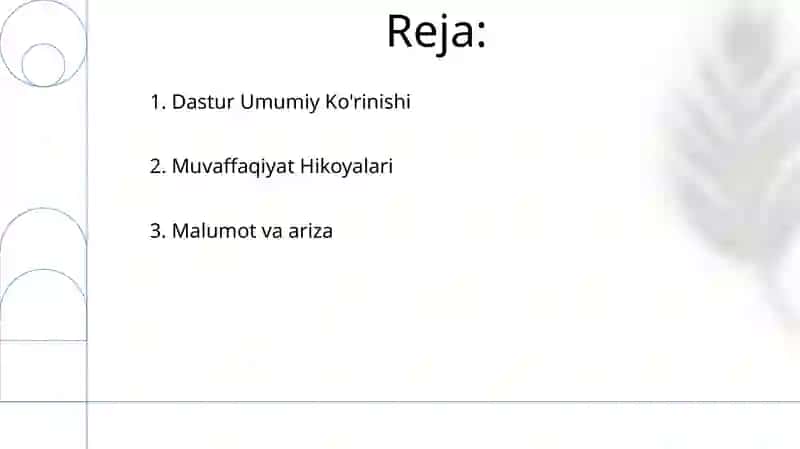 Ilm yoʻli variativ dasturi 2