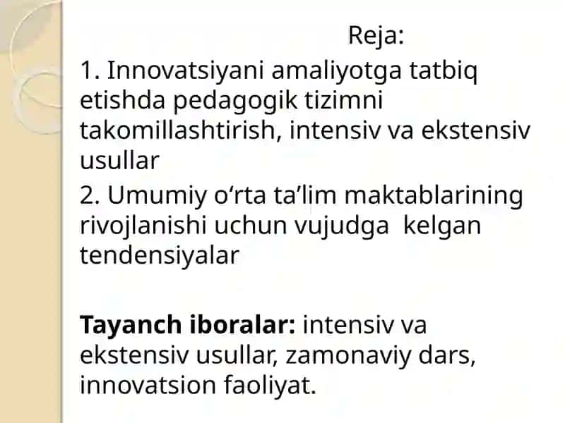Innovatsiyaning amaliyotga tatbiq etishda sifat va samaradorlikka erishish 2