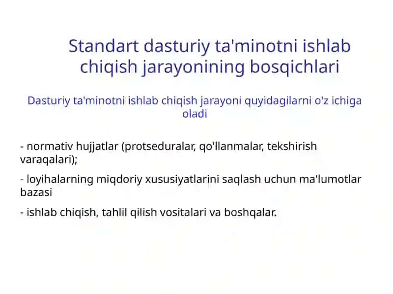 Dasturiy ta'minotni ishlab chiqish hayot tsiklining modellari 2
