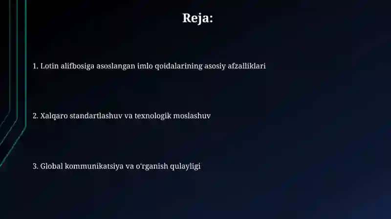 Lotin alifbosiga asoslangan imlo qoidalarining afzalligi 2