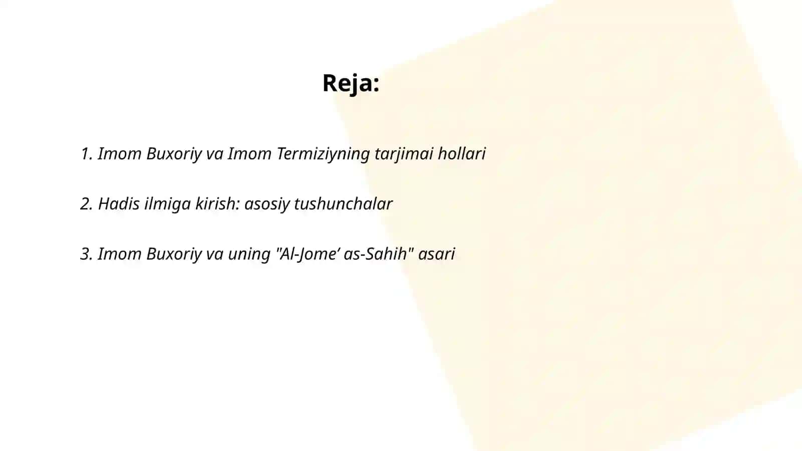 Imom Buxoriy va Imom Termiziyning Tarjimai Hollari 2