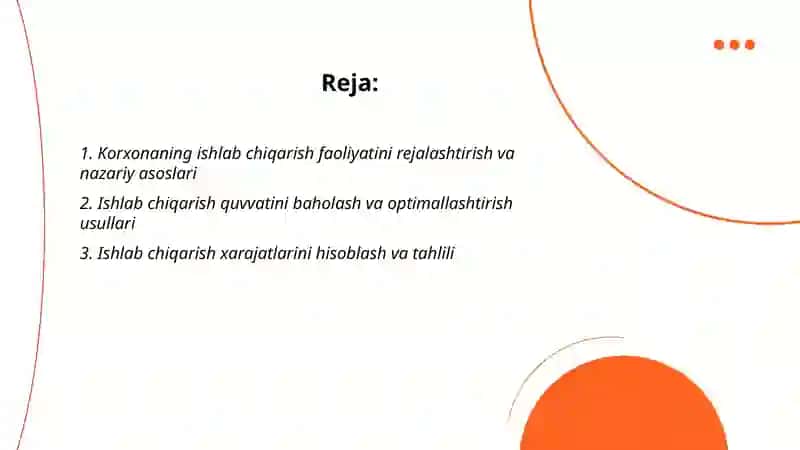 Korxonaning ishlab chiqarish faoliyati nazariy va amaliy tahlili 2