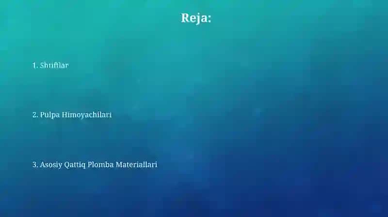 Pulpa himoyasi usullari 2