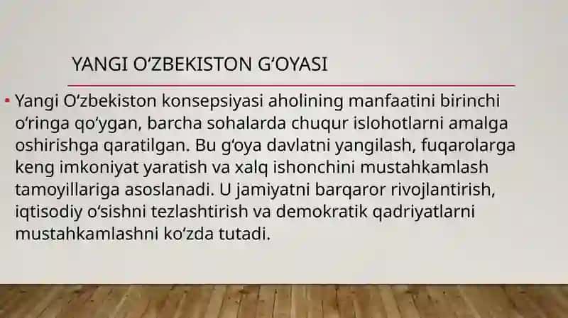YangiO‘zbekiston: yangilanish va taraqqiyot omillari 2