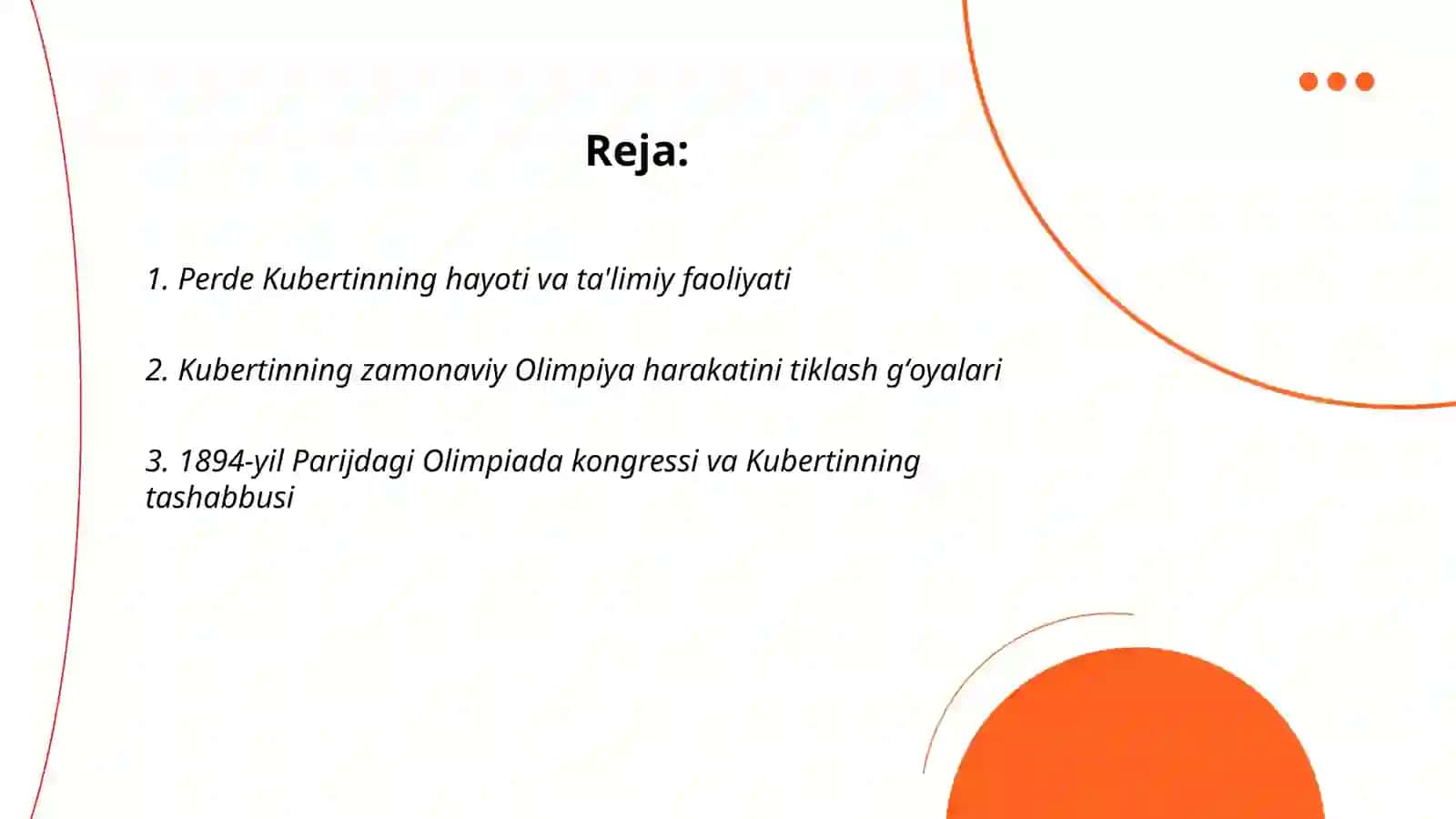 Zamonaviy alimpiya harakatini rivojlanishi Perde Kubertin 2
