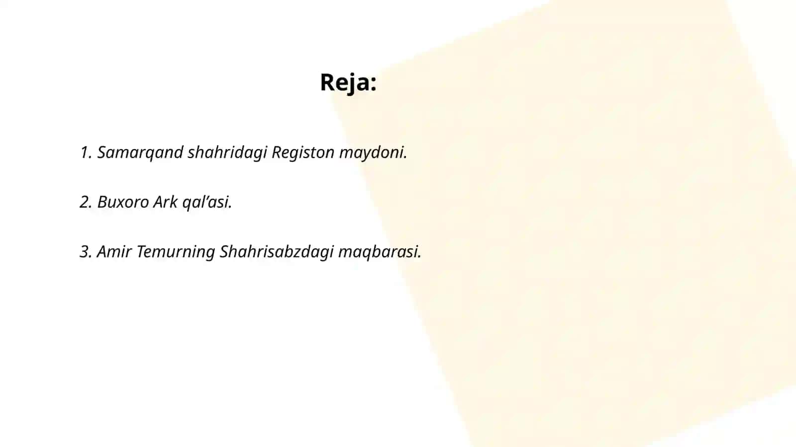 Registon maydoni Samarqand shahrida 2