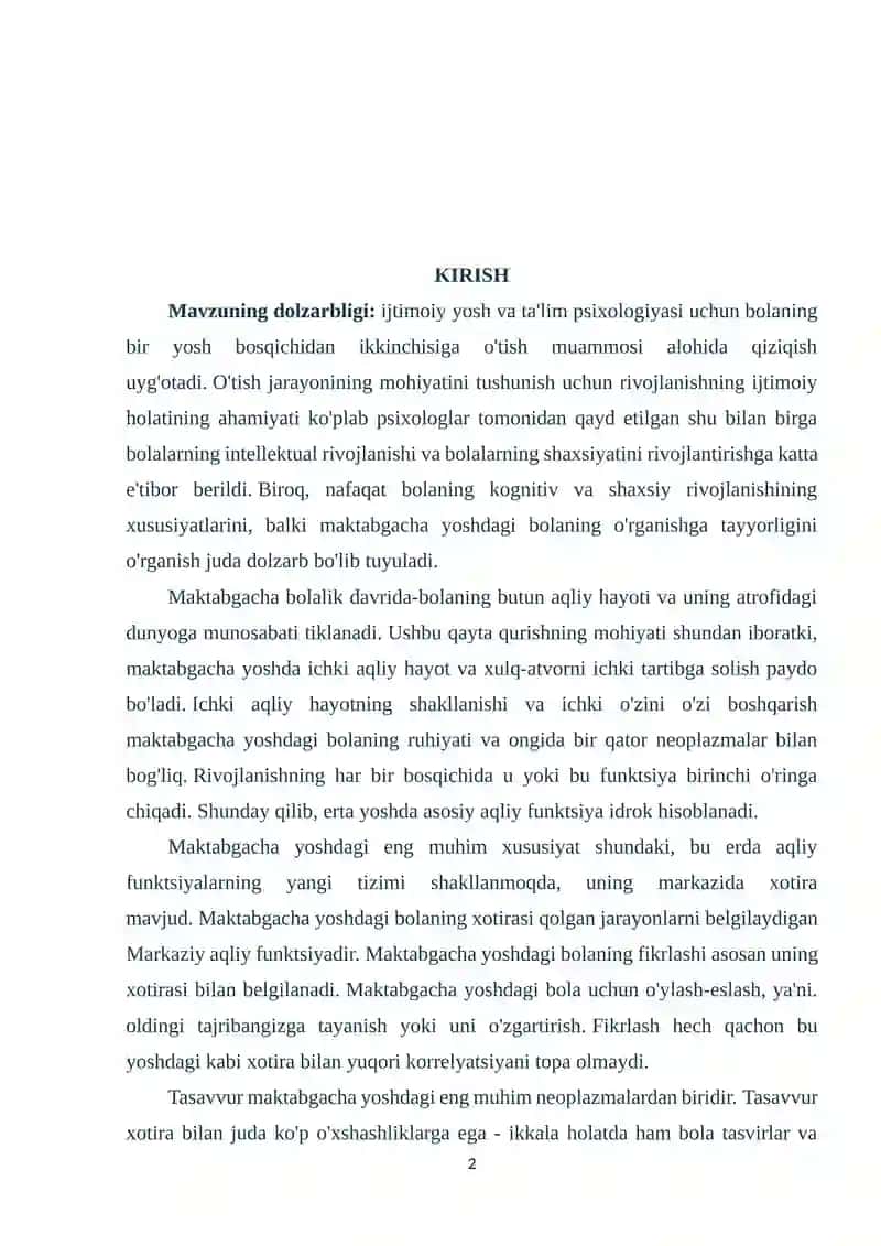 BOLALAR RUHIYATINI O'RGANISHNING PEDAGOGIK ASOSLARI 2