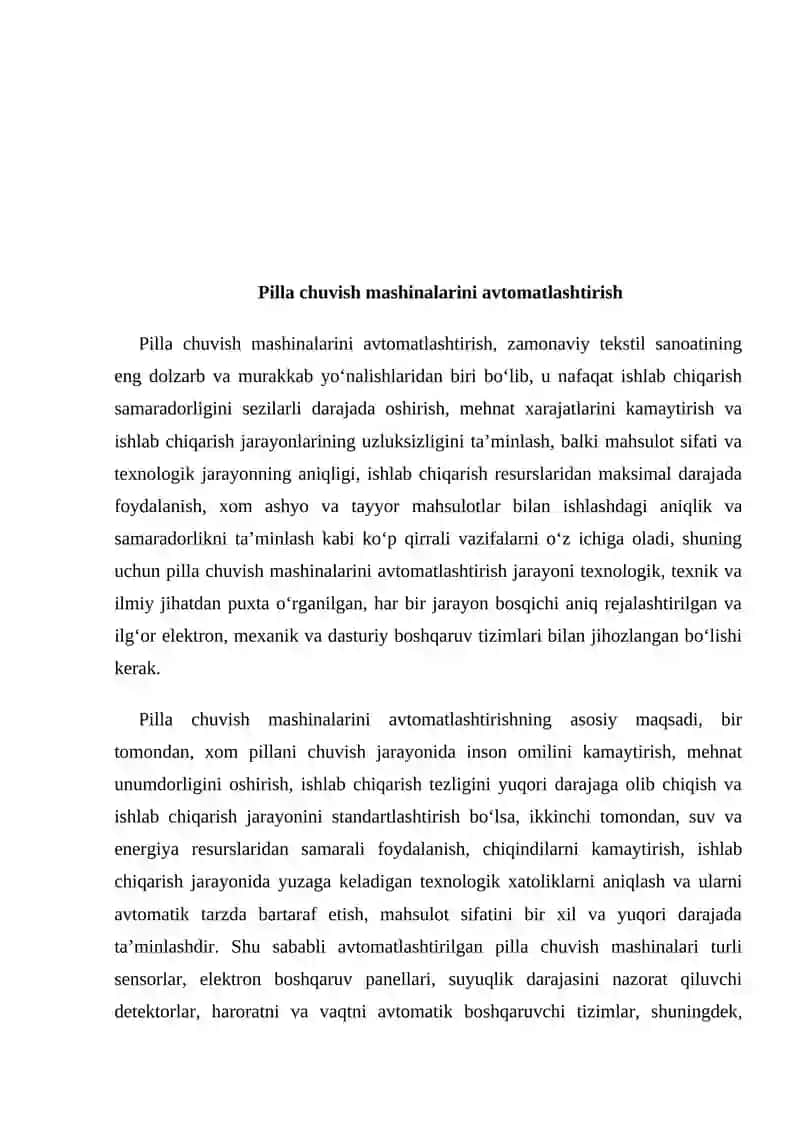 Pilla chuvish ishlab chiqarishdagi asosiy texnologik mashinalarning avtomatlashtirish 2