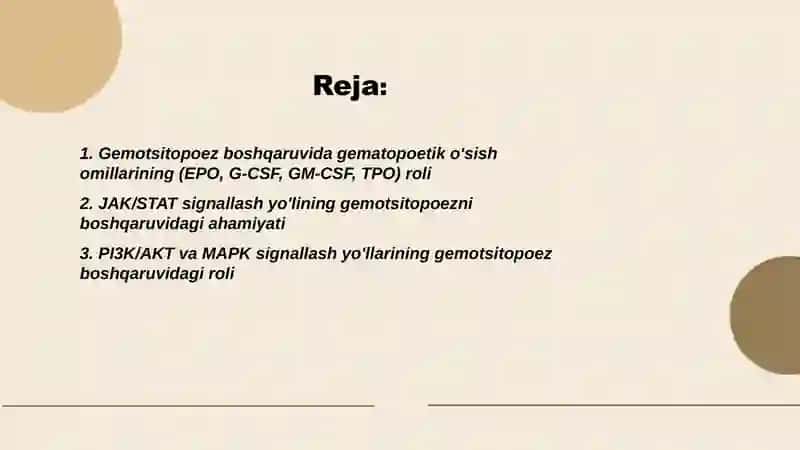 Gemotsitopoez jarayoninig boshqariluvi 2
