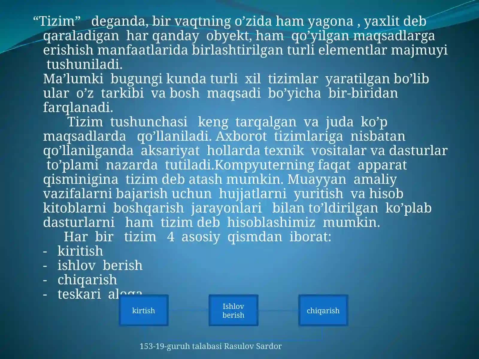 Axborot tizimi tushinchasi 2
