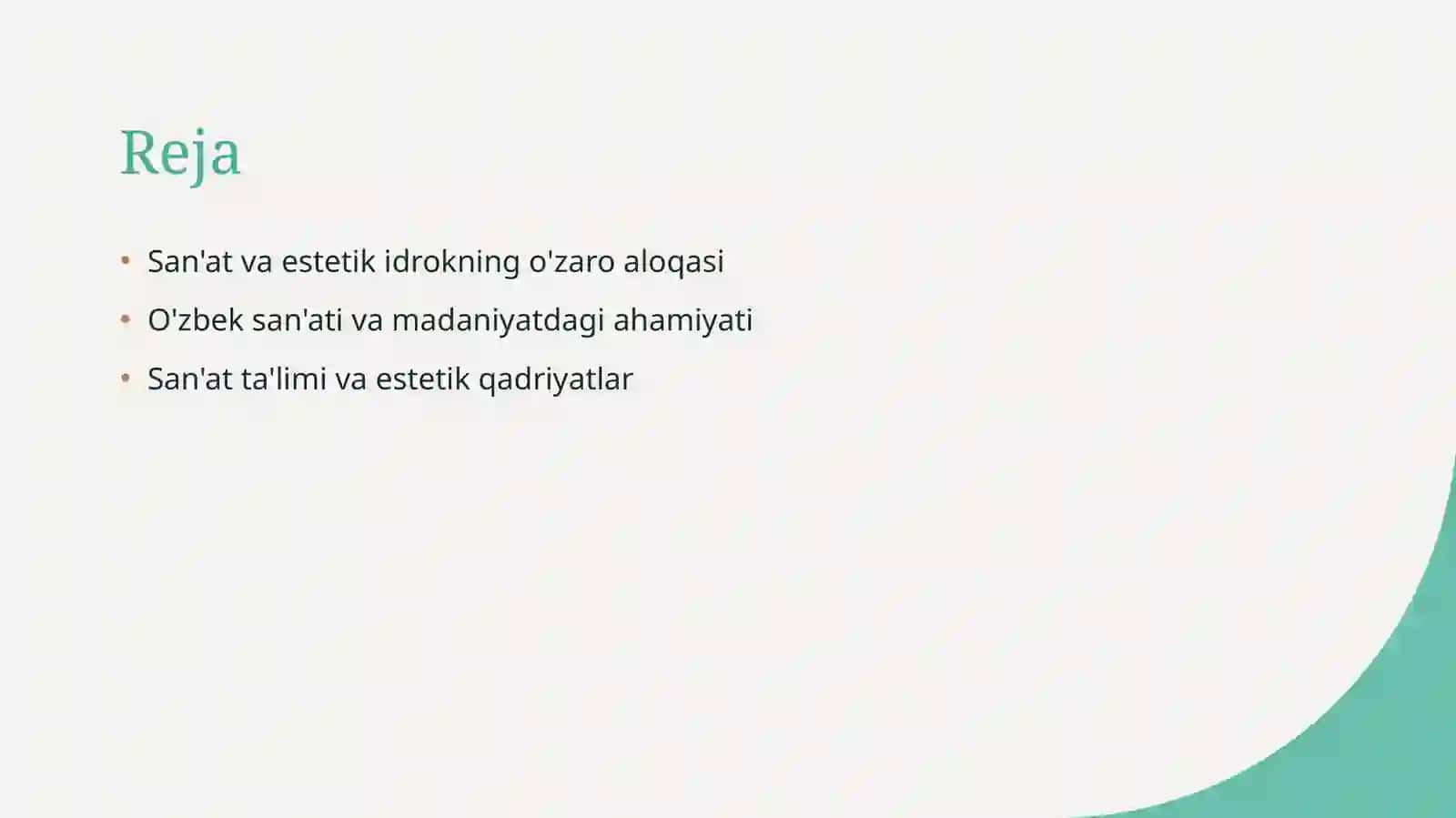 Dunyoni estetik idrok etishda san'at asarlarining ahamiyati 2