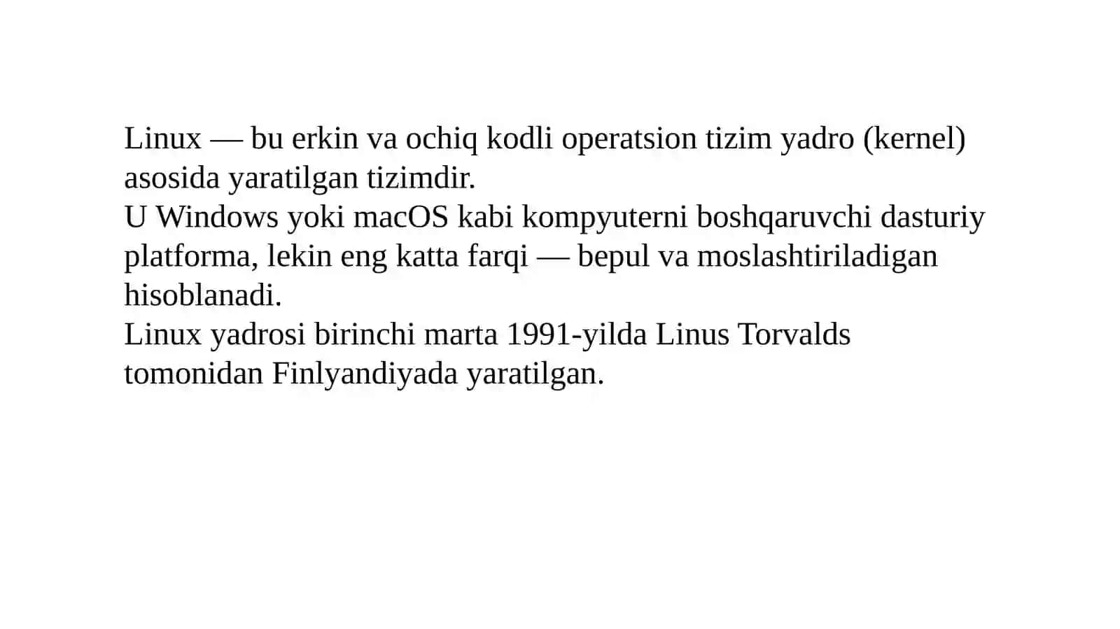 Linux operatsion tizimi 2