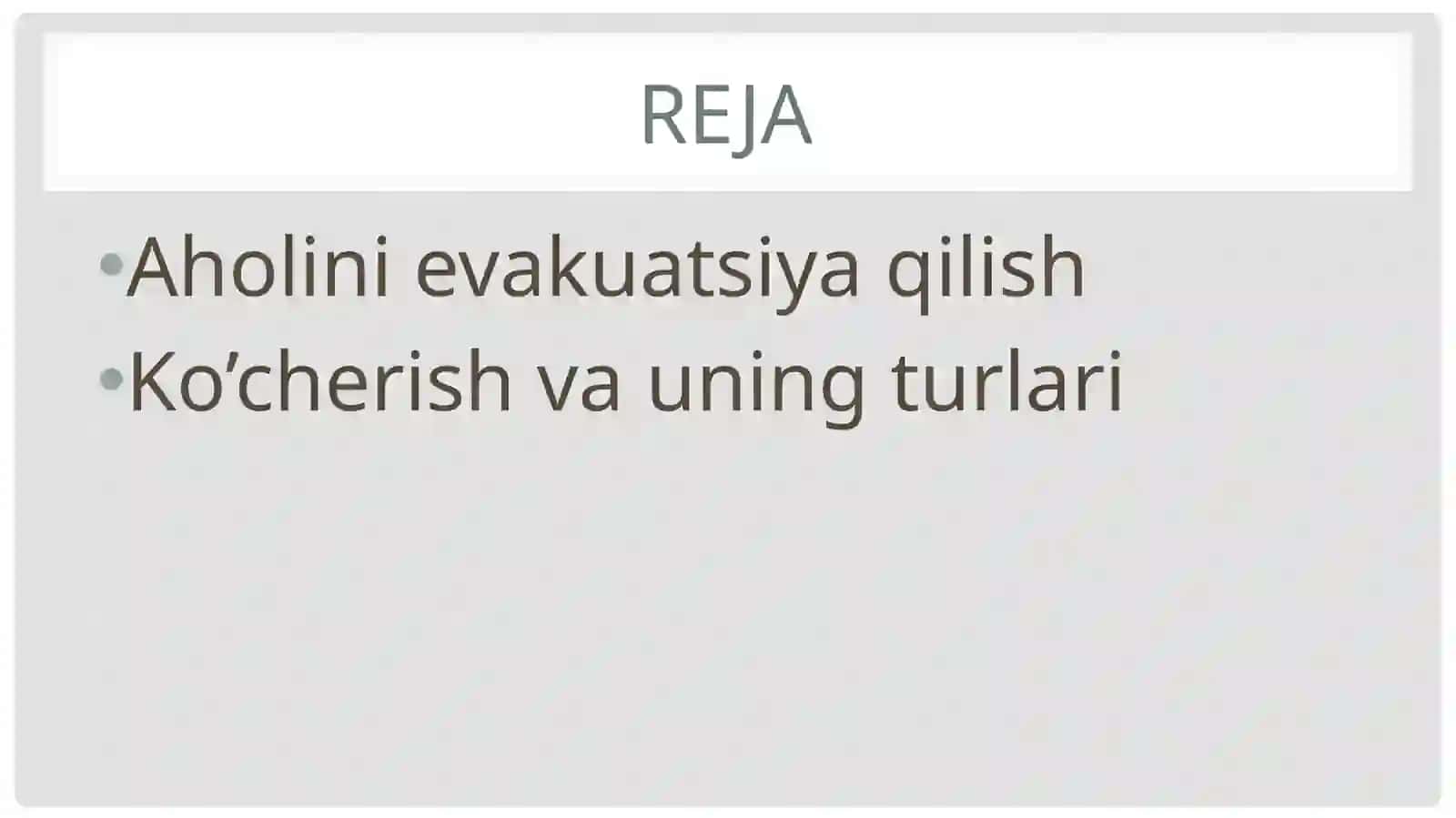 FАVQULОTDА VАZIYAT XAVFI TUG’ILGANDA VA SODIR BO’LGANDA АHОLINI EVАKUАTSIYA QILISH. 2