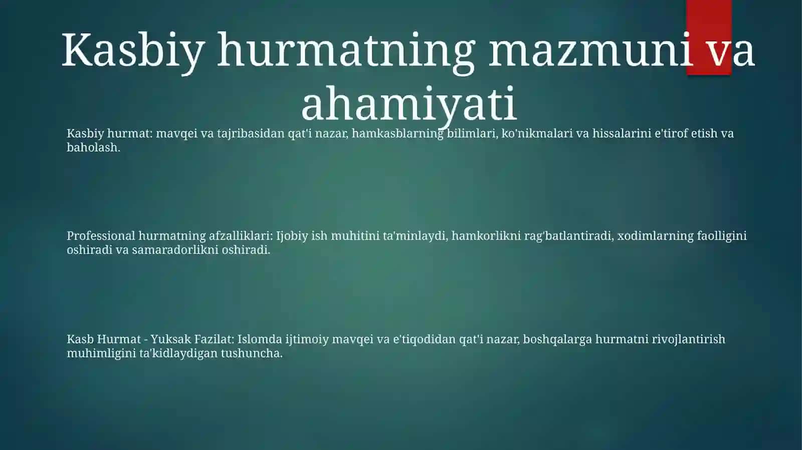 Kasb Hurmat - Yuksak Fazilat 2