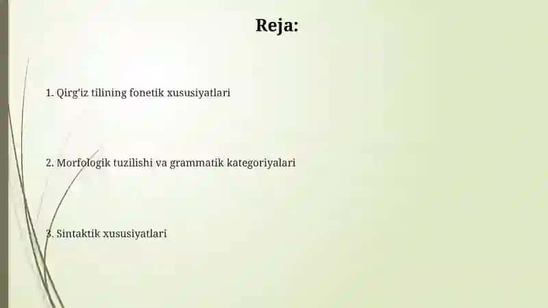 Qirg'iz tilining umumiy grammatik xususiyatlari 2
