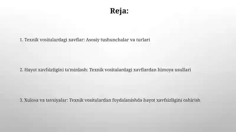 Texnik vositalardagi xavflar va ulardan himoya 2