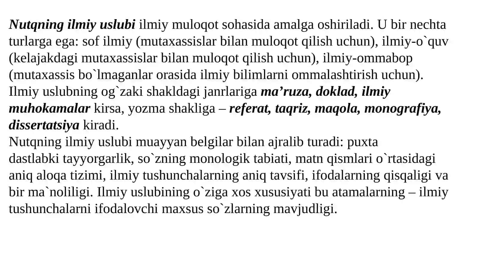Ilmiyuslubjanrlari(esse,loyiha,doklad,tezis,kursishi) 2