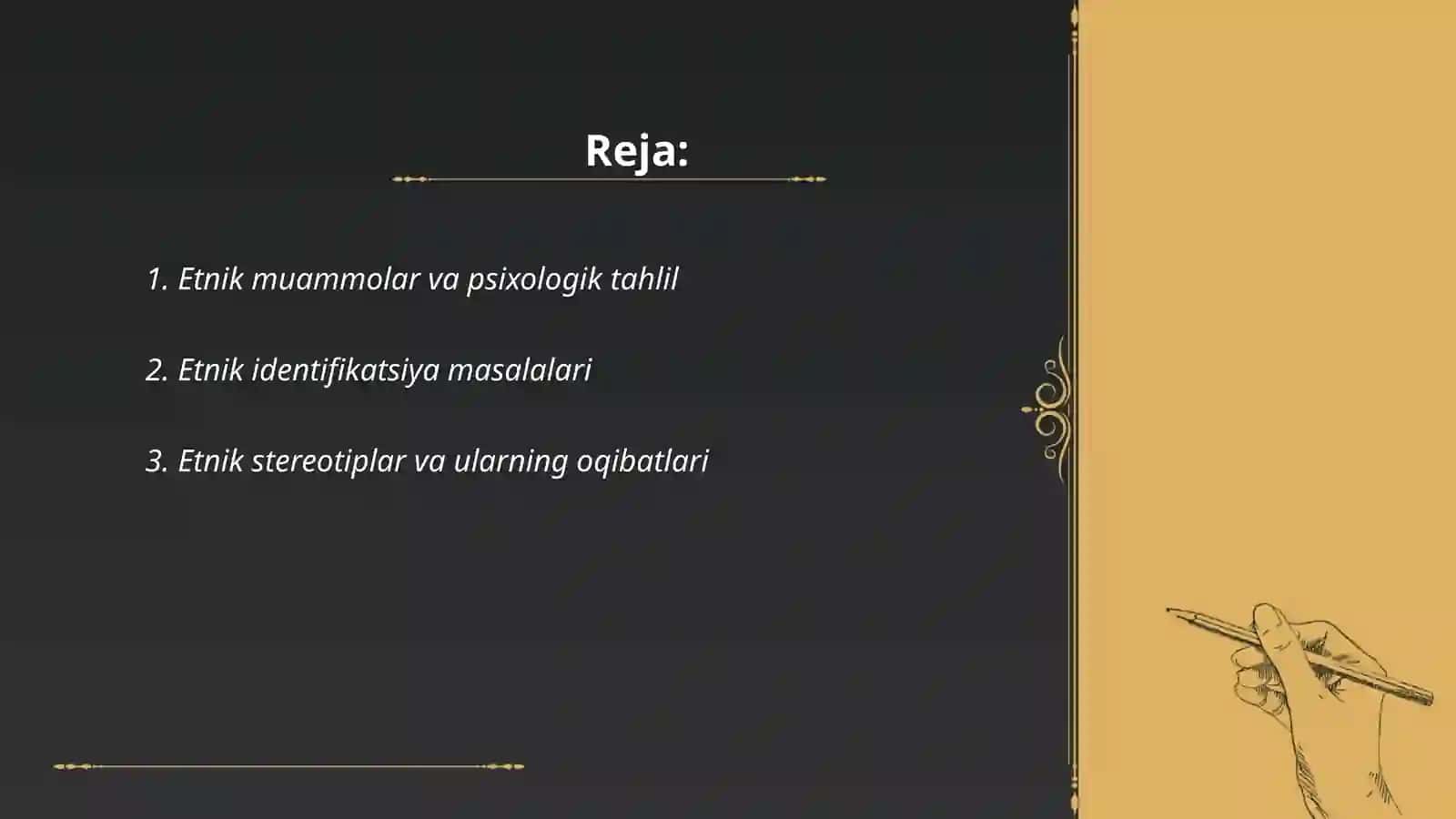 Etnik muammolar va psixologik tahlil 2