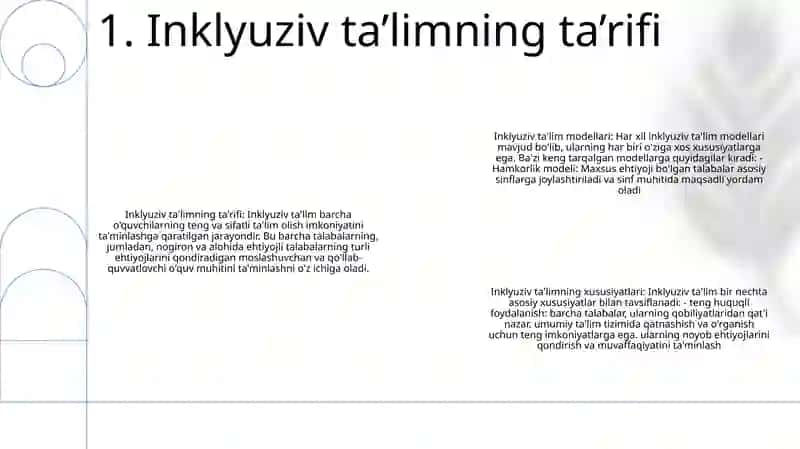 Inklyuziv Talim Modellari Tahlili Va Xususiyatlari 2