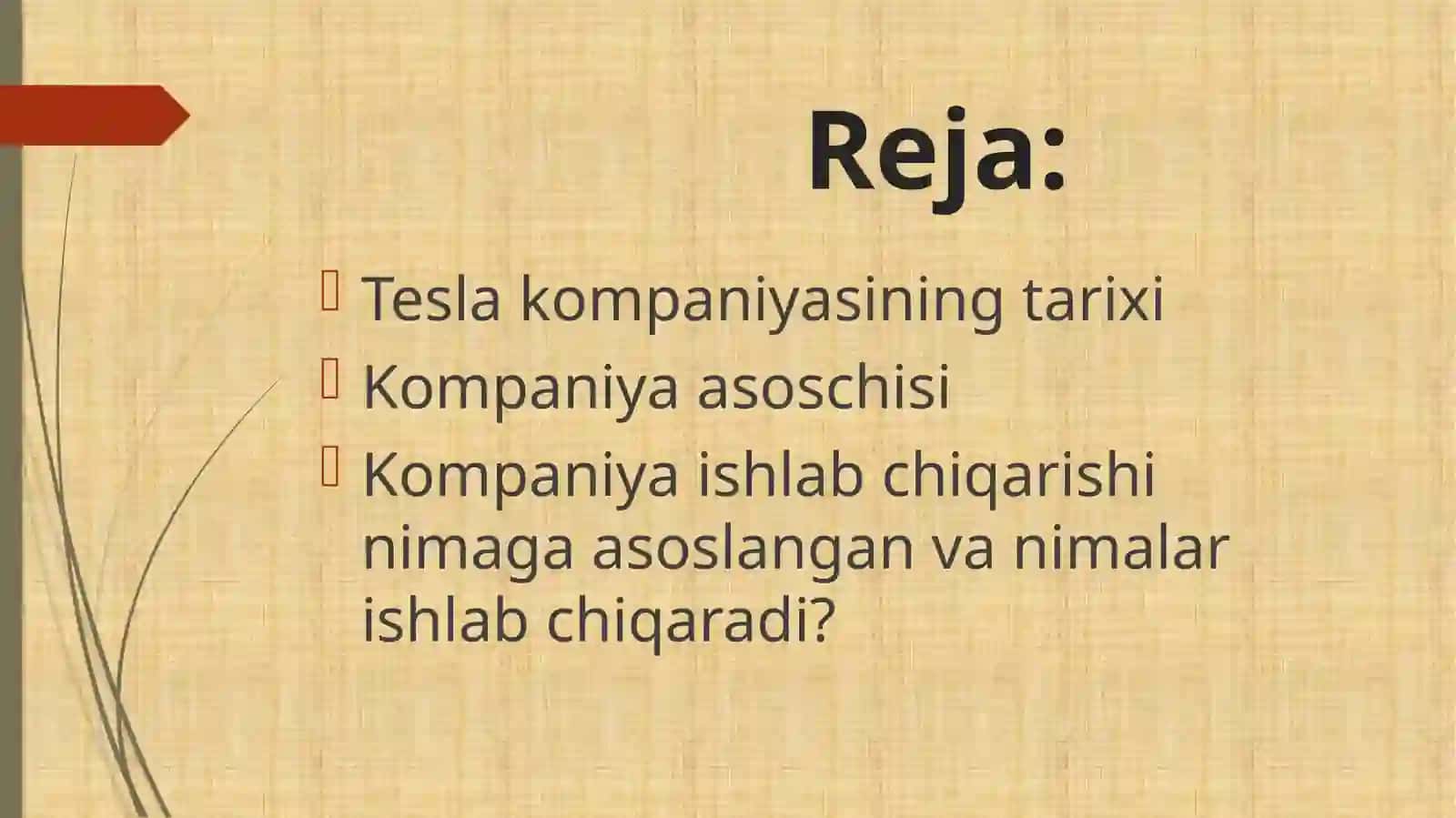 Tesla kompaniyasi haqida 2