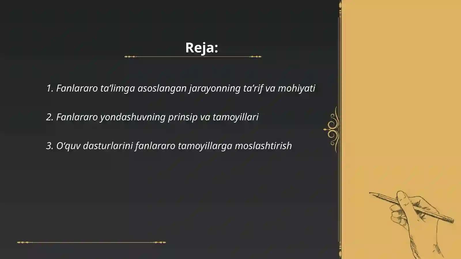 Fanlararo taʼlimga asoslangan jarayon 2