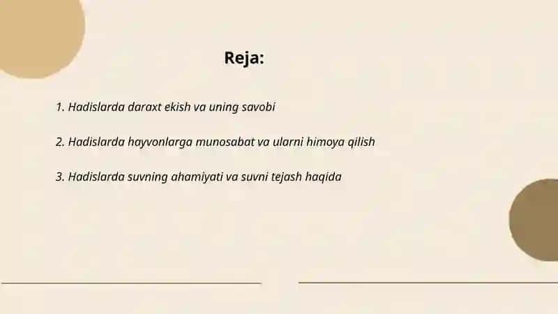 Hadisdaʼʼ tabiatga oid bandlar 2