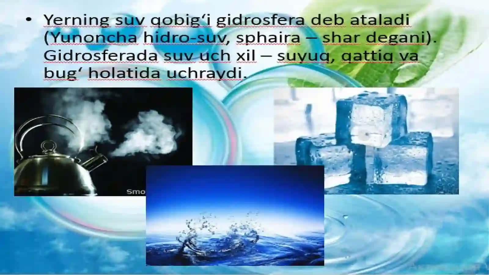 Gidrosfera va uni muhofaza qilish 2