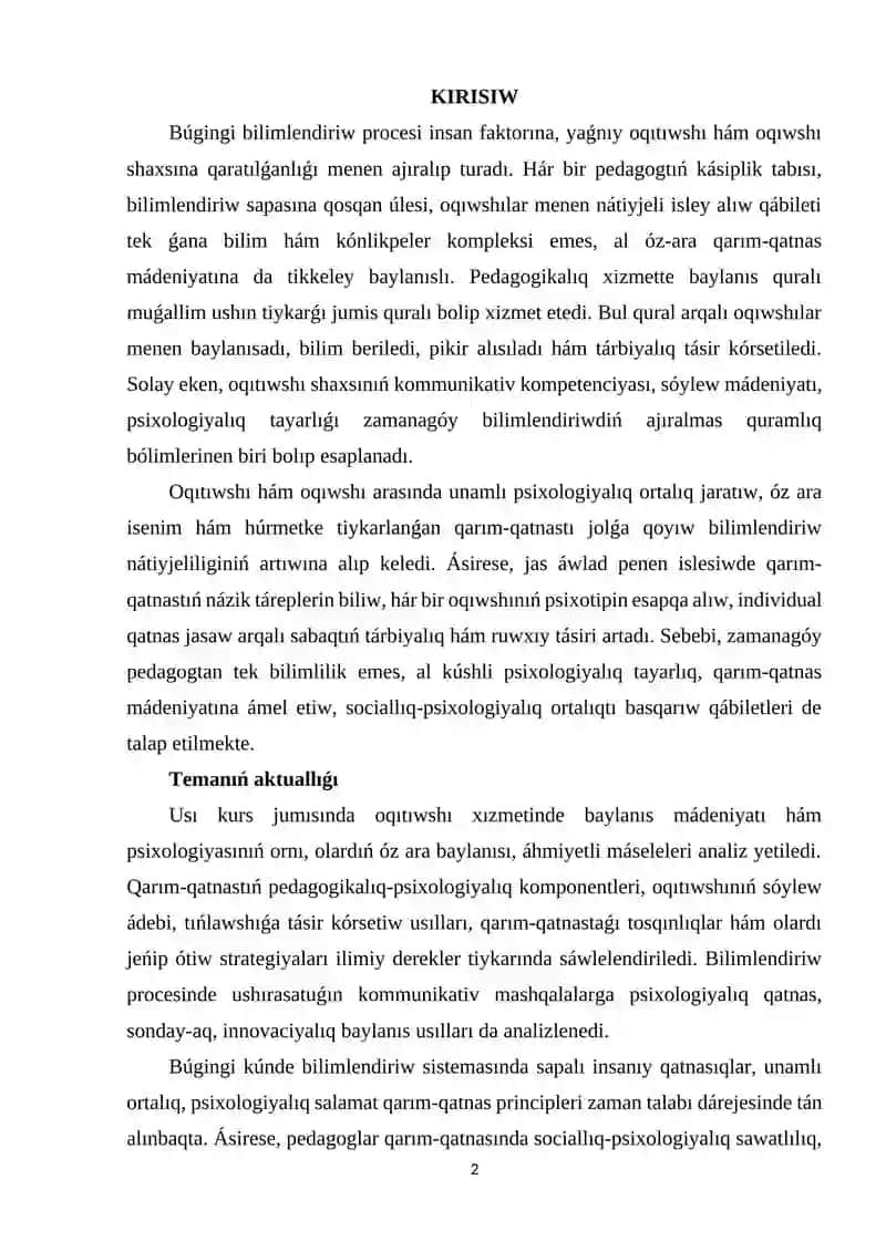 O'qituvchi faoliyatida muloqot madaniyati va psixologiyasi 2