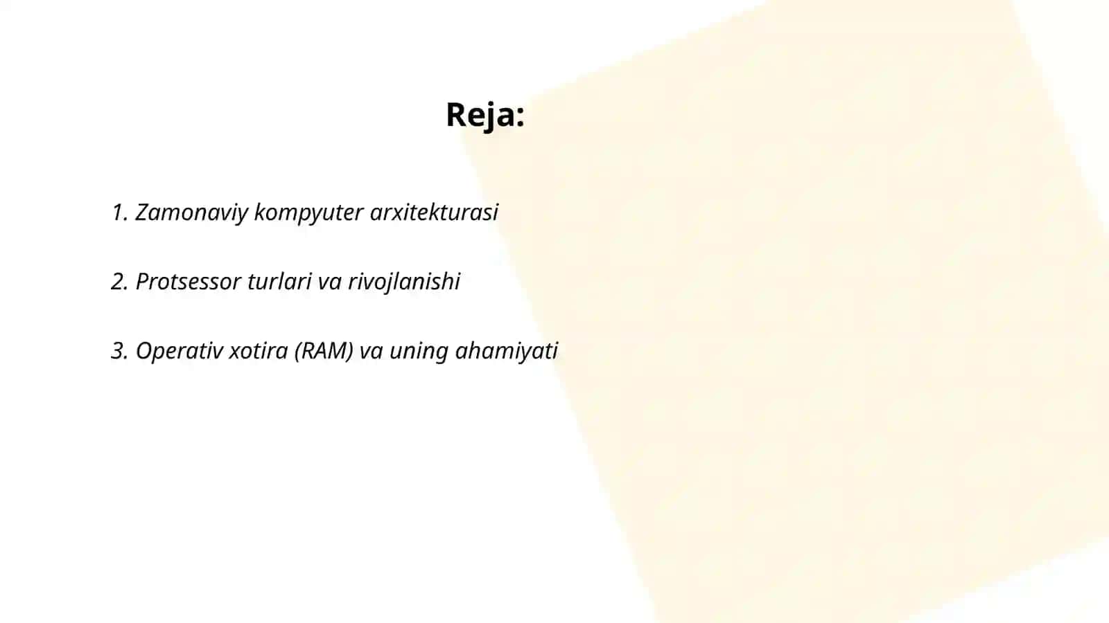 Zamonaviy kompyuterlar platformasi va xususiyatlari 2