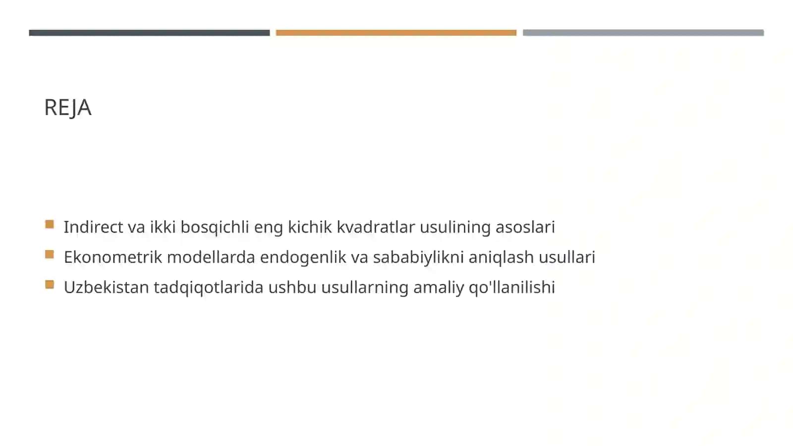 Indirect va ikki bosqichli eng kichik kvadratlar usuli 2