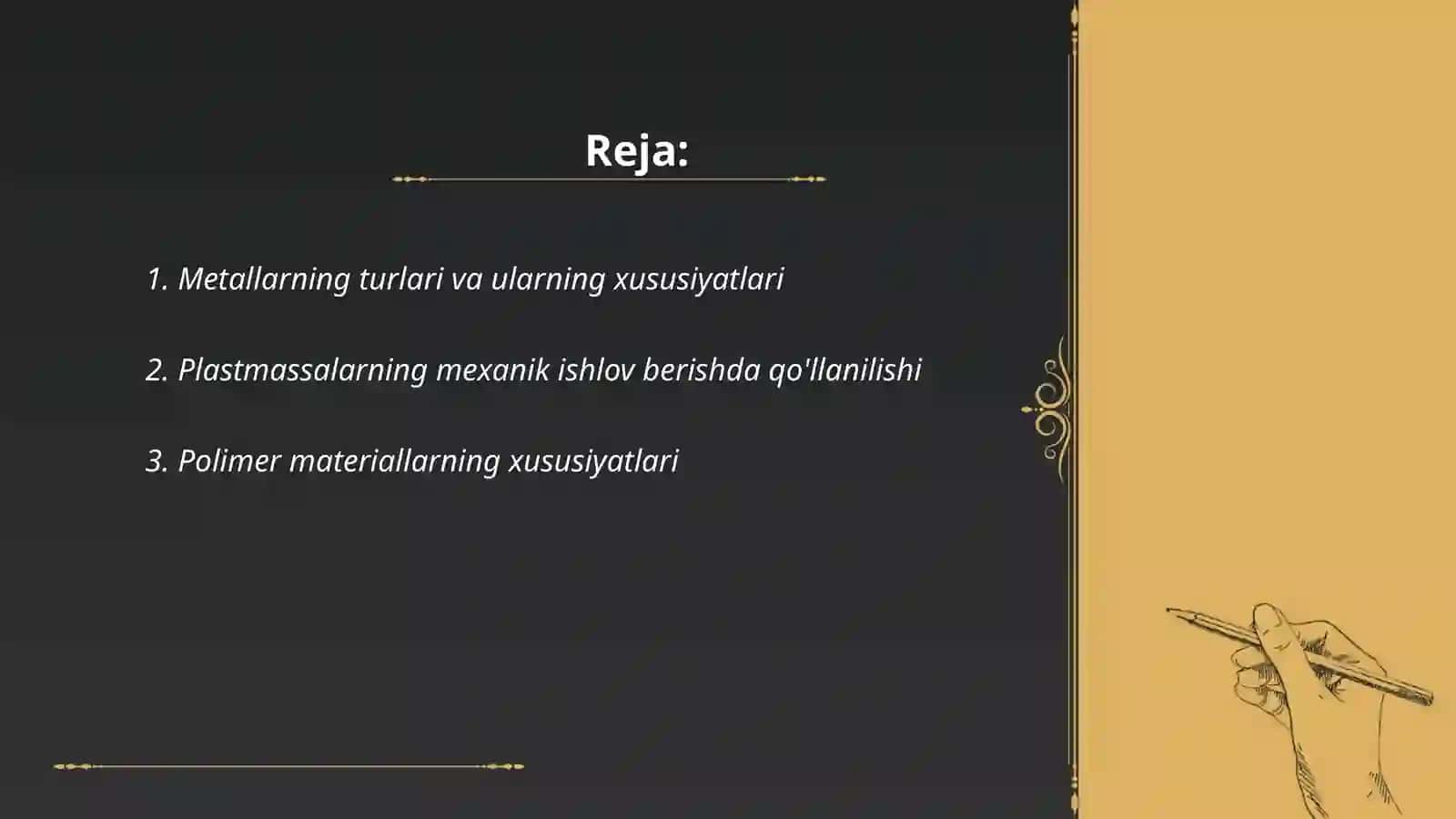 Metallarning turlari va ularning xususiyatlari 2