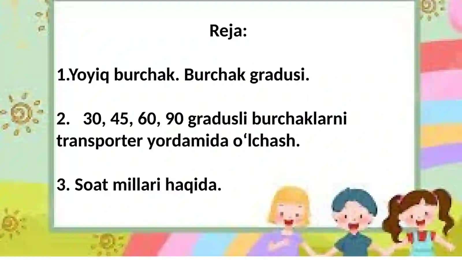 Burchak Graduslari va O'qitish Metodikasi 2
