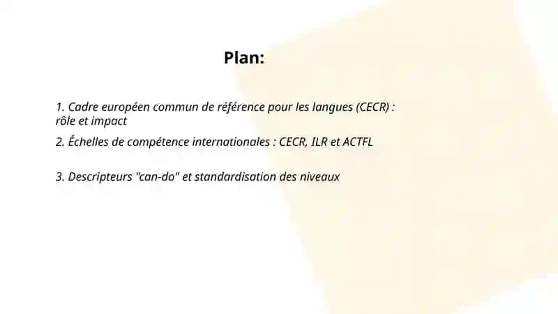 Les standards internationaux dans l’évaluation linguistique 2