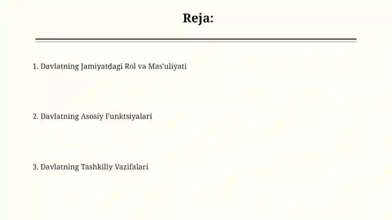 Davlatning tashkilot sifatida funksiyalari va vazifalari 2