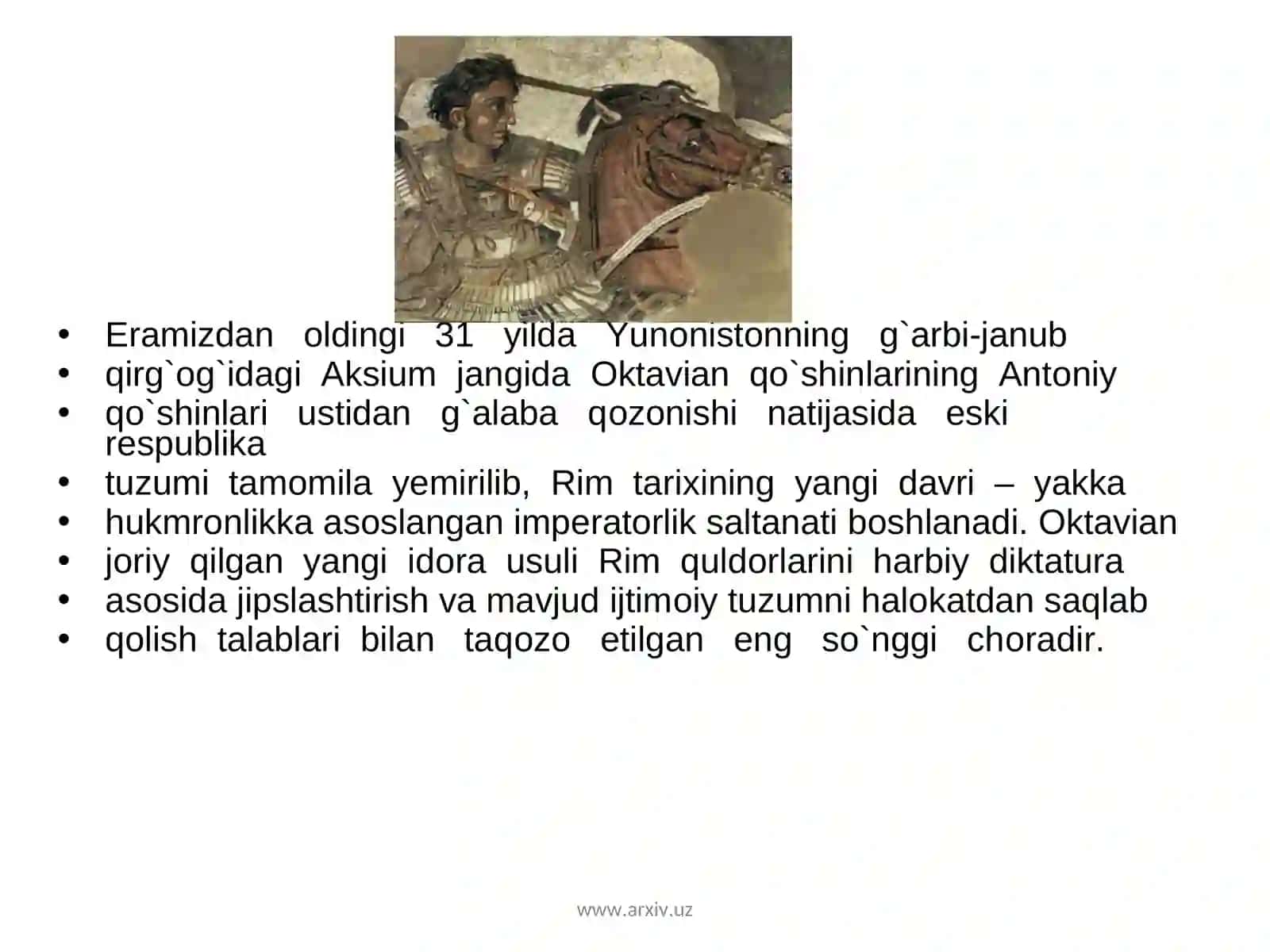 Aktavian Avgust davrida adabiyot 2